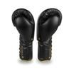 Sanabul Gold Strike Professional Boxing Gloves for Men & Women, Muay Thai Kickboxing MMA Gloves, Combat Sports Pro Sparring Training Sparring, Black Laces 14 oz view 3