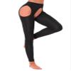 Agoky Women's High Waist Gym Leggings Tights Hollow Compression Workout Yoga Pants Black One Size view 4
