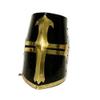 REDSKY TRADER Medieval Knight Crusader Black Finished Brass Crusader Templar Functional Movie Helmet view 1