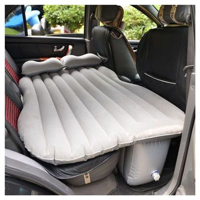 MTFZD Flocking Air Mattress Auto Car Inflatable Bed for Back Seat of Cars SUV's and Mid-Size Trucks Outdoor Travel Camping Universal with Air Pump (Color : Gray1)