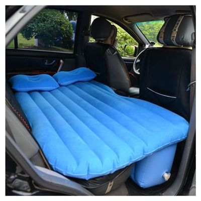 MTFZD Flocking Air Mattress Auto Car Inflatable Bed for Back Seat of Cars SUV's and Mid-Size Trucks Outdoor Travel Camping Universal with Air Pump (Color : Blue1)