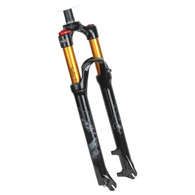 Jejy Air Suspension Fork 26/27.5/29 Inch Ultralight Magnesium Alloy Mountain Bicycle, Straight Tube Manual Lockout MTB Front Forks Shock Absorber (Color : Black Gray Label, Size : 29)