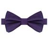 KissTies Pre-Tied Boys Bow Ties Royal Grape Purple Satin Bowtie + Gift Box view 1