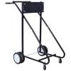 Amebee Boat Engine Outboard Motor Cart Dolly Stand for Installation Carrier Storage Cart Rack Maintenance Boat Outboard Motor Engine Stand Load Bearing 315lbs Black (4 Wheel Cart 315lb) view 2