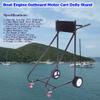 Amebee Boat Engine Outboard Motor Cart Dolly Stand for Installation Carrier Storage Cart Rack Maintenance Boat Outboard Motor Engine Stand Load Bearing 315lbs Black (4 Wheel Cart 315lb) view 4