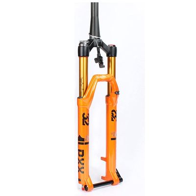 Jejy Mountain Bicycle XC 27.5inch 29 Inch Shock Absorber Thru Axle 15mm Front Fork, Suspension Forks MTB Damping Adjustment Shoulder Control/Wire Control (Color : Orange Remote Lockout, Size : 29)