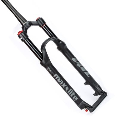 Jejy MTB Bike 26/27.5/29 Inch Ultralight Air Fork Shock Absorber, Mountain Bicycle Suspension Magnesium Alloy Front Fork Straight/Tapered Tube 1-1/8" (Color : Tapered Manual Lockout, Size : 26)
