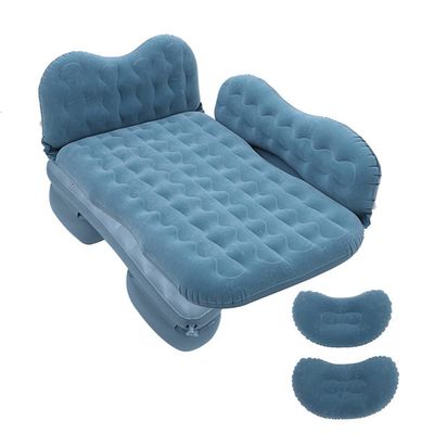 MTFZD Double-Sided Inflatable Back Seat Cushion Portable Car Air Bed SUV Air Mattress Camping Beds with Air Pump for Kids Teens & Adults Outdoor Hiking Traveling (Color : Navy)