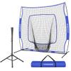 VIVOHOME Baseball Softball Batting Net - 7x7 Ft Baseball Backstop, Softball Practice Net for Hitting, Pitching, Throwing with Batting Tee and Carry Bag, Blue view 1