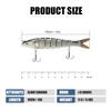 TRUSCEND Swimmax Fishing Lures with BKK Hook Easy Catch: Wiggling, Vibrating, Rattling Gurgling, Heavy-Duty Dyneema Fiber Jointed Swimbaits for Bass, Trout, Walleye, CrappieIdeal for Family Fishing view 2