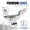 TRUSCEND Swimmax Fishing Lures with BKK Hook Easy Catch: Wiggling, Vibrating, Rattling Gurgling, Heavy-Duty Dyneema Fiber Jointed Swimbaits for Bass, Trout, Walleye, CrappieIdeal for Family Fishing view 4
