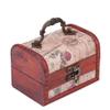 1pc Retro Wood Box Lock Storage Box Treasure Chest Jewelry Storage Box Earrings Organizer view 1