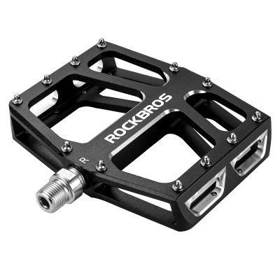 ROCKBROS Mountain Bike Pedals MTB Pedal Aluminum Bicycle Wide Platform Flat Pedals 9/16" Cycling Sealed Bearing Pedals for Road Mountain BMX MTB Bike