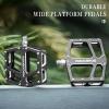 ROCKBROS Mountain Bike Pedals MTB Pedal Aluminum Bicycle Wide Platform Flat Pedals 9/16" Cycling Sealed Bearing Pedals for Road Mountain BMX MTB Bike view 2