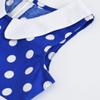 Girls Vintage Polka Dot Print Dress Kids 50s Retro Rockabilly Audrey Hupburn Dress Toddler Princess Sleeveless Summer Casual Wedding Birthday Party Skater A-line Swing Dresses Royal Blue 4-5 Years view 4