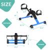 MEETWARM Pedal Exerciser Under Desk Exercise Peddler Arm Leg Folding Mini Stationary Peddler Bike with LCD Display Portable Bicycle Exerciser Machine for Seniors (Blue) view 4