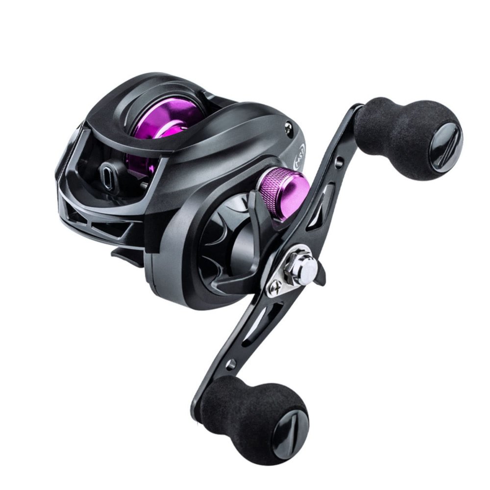 Lacusmall Baitcaster Reels, Fishing Reels with 7.2:1 Gear Ratio, Baitcasting Reel with Magnet Braking System, Bait Casters Reel with Fishing Alarm System, 17.6 LB Max Drag(Left Hand)