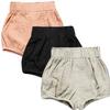 EISHOW Baby Girls Boys 3 Pack Shorts Outfit, 0-5Y Toddler Cotton Linen Ruffle Bloomers Cute Soft PP Shorts Harem Pants view 1