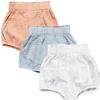 EISHOW Baby Girls Boys 3 Pack Shorts Outfit, 0-5Y Toddler Cotton Linen Ruffle Bloomers Cute Soft PP Shorts Harem Pants view 1