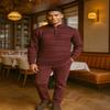 Stacy Adams Mens Sweater Full Patterned Design (Large, Wine) view 3