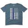 0075. Big Flag USA American Police Support Blue Lives Matter Thin Line Patriotic Style for Men T Shirt (Indigo 2X-Large)
