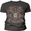 40th Birthday Gift Shirt for Men - Vintage Deer Skull 1986 Aged to Perfection - F/Dk. Heather-002-4X view 1