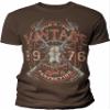 50th Birthday Gift Shirt for Men - Vintage Deer Skull 1976 Aged to Perfection - F/Brown-005-4X view 1