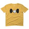 0079. Workout weigthLifting Fitness Cartoon Glove Dumbells Gym Lifting Lift Graphic for Men T Shirt (Gold 2X-Large) view 1