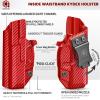 Amberide Glock 43/43X IWB Holster, Kydex-Boltaron Inside Waistband Fit Glock 43 & 43X Pistols, Secure Retention, Low-Print Design, 030 Adjustable Cant view 4