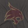 Texas State University Official Distressed Primary Unisex Adult T-Shirt, Charcoal, 5X-Large view 2