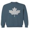 0086. Canada Flag Maple Leaf Canadian Pride Retro Vintage Style Men's Crewneck Sweatshirt (Indigo Blue Medium) view 1