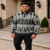Stacy Adams Mens Sweater Mlange Medley Full Patterned Design (5XL, Black) view 3