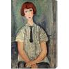 Amedeo Modigliani 'Young Girl in a Striped Shirt' Stretched Canvas view 1