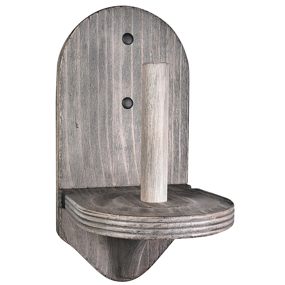 BILLIARDS XPRESS Elegant Wall Mounted Pool Table Chalk Cone Holder - Extra-Sturdy with Beveled Edge and Hardware - Gray