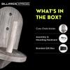 BILLIARDS XPRESS Elegant Wall Mounted Pool Table Chalk Cone Holder - Extra-Sturdy with Beveled Edge and Hardware - Gray view 3