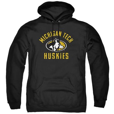 Michigan Tech University Official Mtu Huskies Logo Unisex Adult Pull-Over Hoodie,Black, Medium