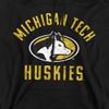 Michigan Tech University Official Mtu Huskies Logo Unisex Adult Pull-Over Hoodie,Black, Medium view 2