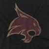 Texas State University Official Distressed Primary Unisex Adult T-Shirt, Black, 5X-Large view 2