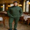Stacy Adams Mens Sweater Full Patterned Design (Large, Olive) view 2
