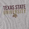 Texas State University Official Stacked Unisex Adult T-Shirt, Athletic Heather, 4X-Large view 2