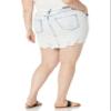 dollhouse Women's Size Acid Wash Plus Mini Skirt with Full Front Zipper, Horizon, 18 view 2