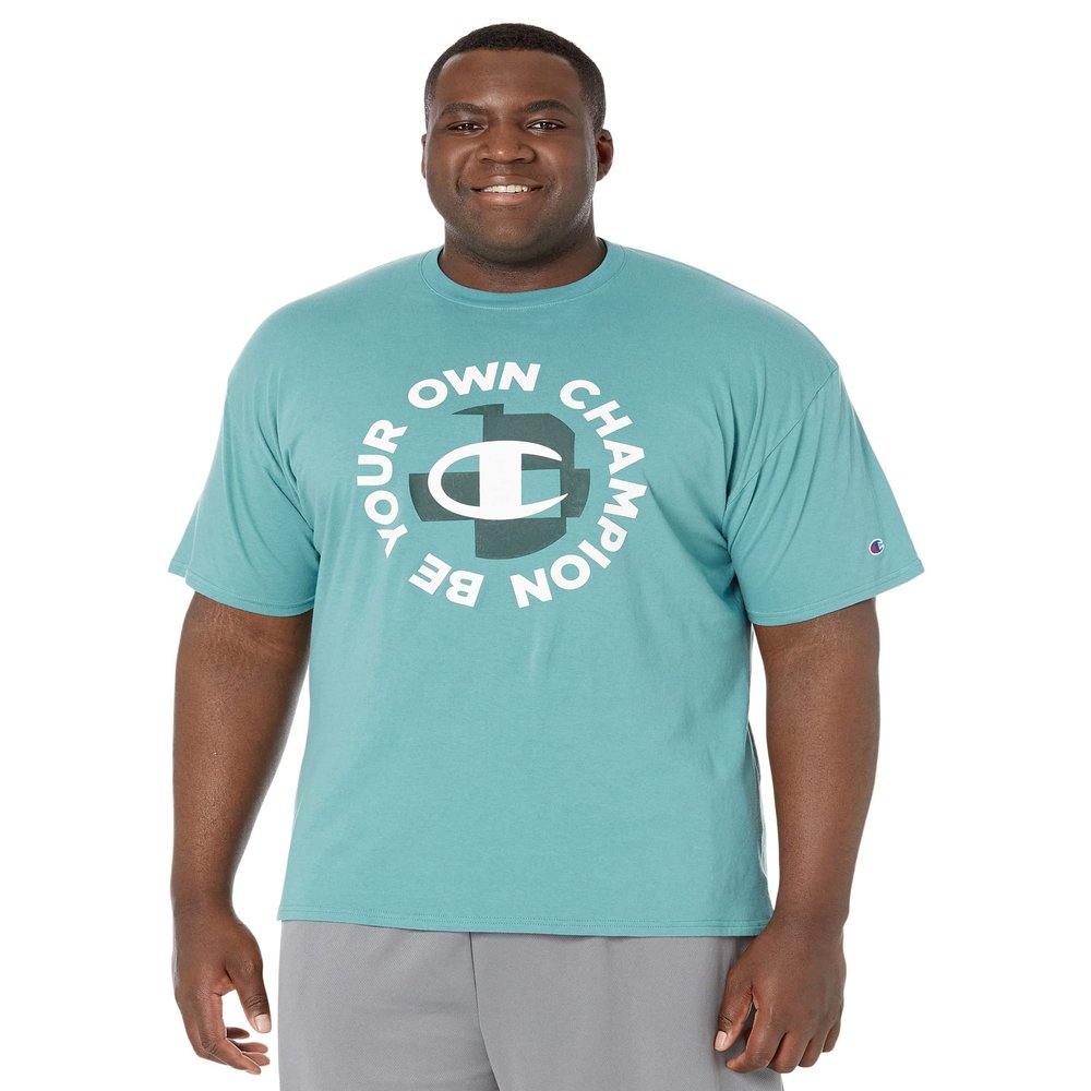 Champion Men's T-Shirt, Men's Crewneck Cotton Tee, Men's Mid-Weight T-Shirt