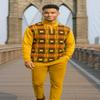 Stacy Adams Mens Sweater Retro Traditional Impression Design (4XL, Gold) view 2