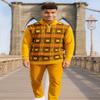Stacy Adams Mens Sweater Retro Traditional Impression Design (4XL, Gold) view 3