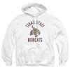 Texas State University Official Bobcats Logo Unisex Adult Pull-Over Hoodie,White, Large view 1