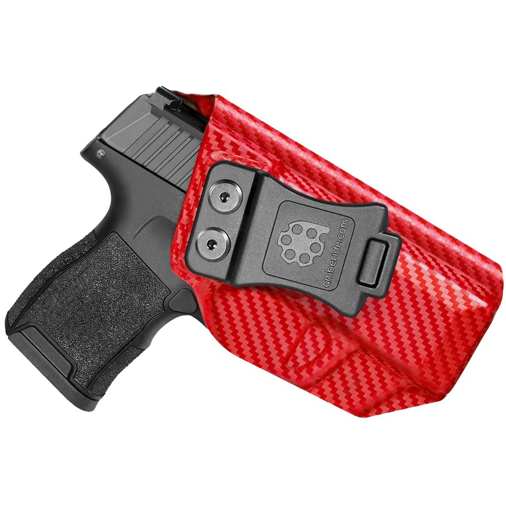 Amberide Sig P365/P365 SAS/P365X IWB Holster, Kydex-Boltaron Inside Waistband Fit Sig P365 9mm, Secure Retention, Quick Draw, 030 Cant