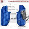 Amberide Glock 43/43X IWB Holster, Kydex-Boltaron Inside Waistband Fit Glock 43 & 43X Pistols, Secure Retention, Low-Print Design, 030 Adjustable Cant view 4