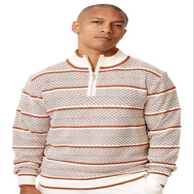 Stacy Adams Mens Sweater Full Patterned Design (XXL, Cream)
