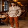 Stacy Adams Mens Sweater Full Patterned Design (XXL, Cream) view 3