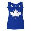 0086. Canada Flag Maple Leaf Canadian Pride Retro Vintage Style Women's Tank Top Racerback (Royal X Small) view 1